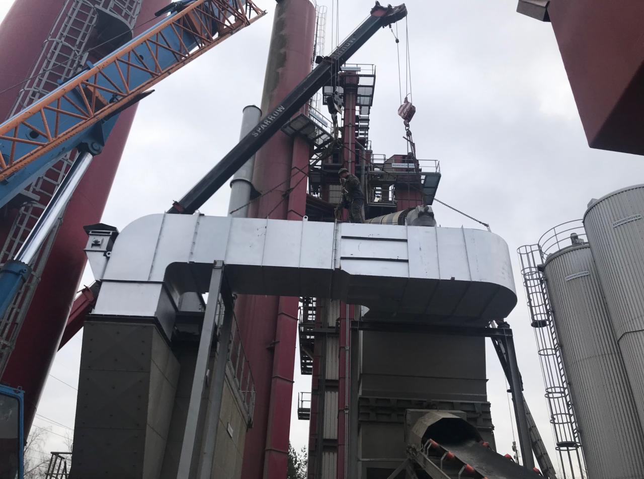 wykonanie i wymiana kanałów odpylania- wytwórnia mas bitumicznych