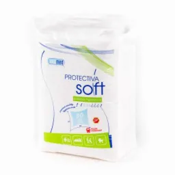 Opakowanie podkładów higienicznych Protectiva Soft z widocznym logo Incomed, oznaczeniem '30 sztuk' oraz ikonami zastosowania: łóżko, wózek inwalidzki, osoba starsza, zwierzę domowe.