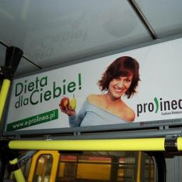 reklama Centrum Dietetycznego Prolinea w tramwaju