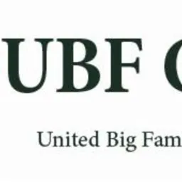 Logo firmy UBF Group z abstrakcyjnym, zielonym symbolem po lewej stronie i pełną nazwą 'United Big Family Group Sp.z.o.o.' poniżej.