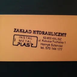Wizytówka firmy hydraulicznej z Kalisza: Zakład Hydrauliczny Instal Metal Plast, adres ul. Kubusia Puchatka 1, telefon 570 144 177.