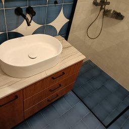 PremiumSolutions. Kompleksowe wykończenia wnętrz pod klucz w Krakowie. Łazienka, ul. Lubostroń , Kraków