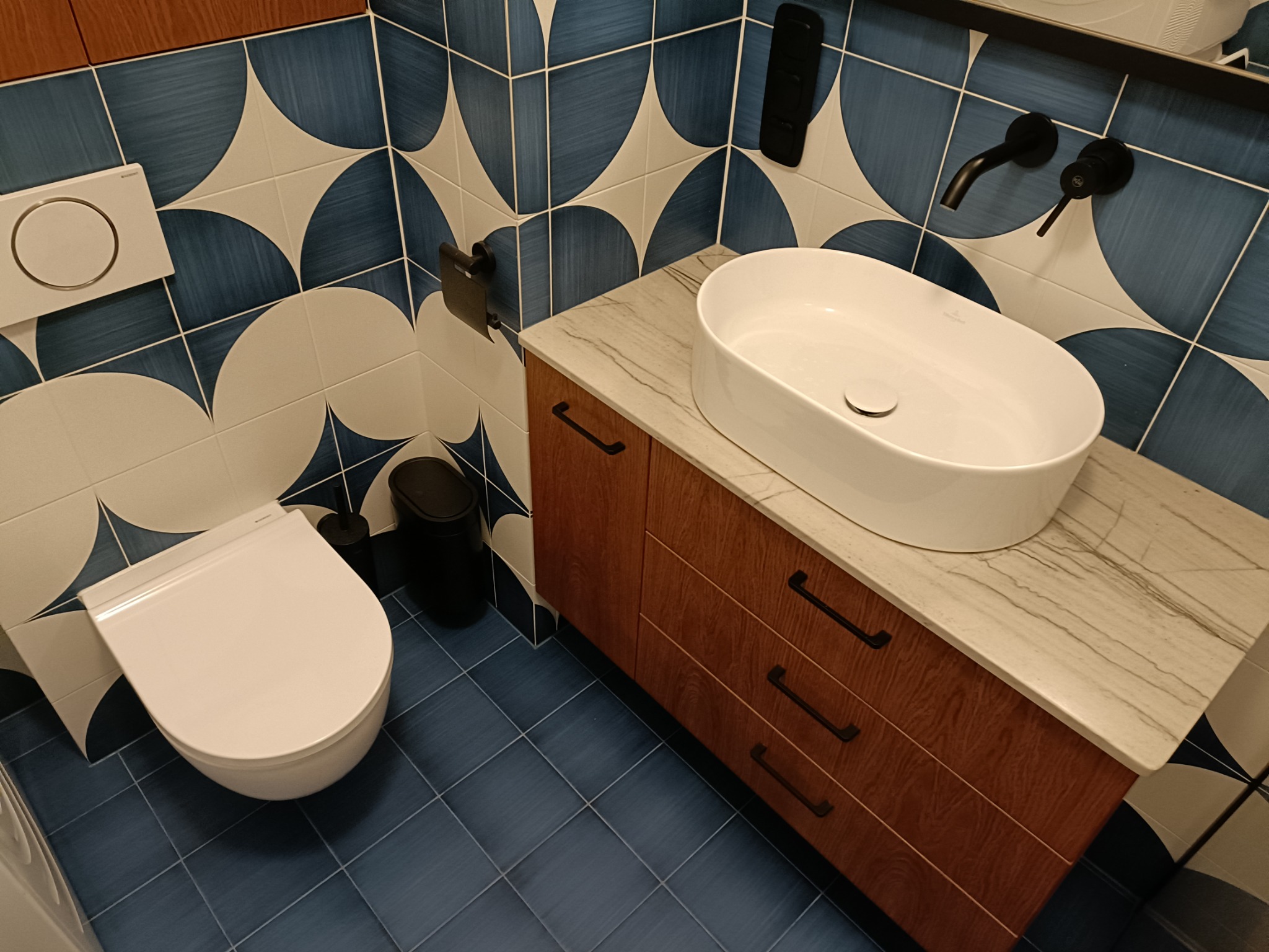 Kompleksowe wykończenie mieszkania pod klucz. Łazienka, ul. Lubostroń Kraków.