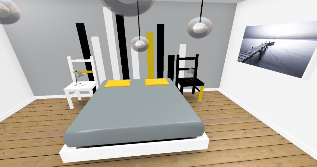 Projekt według którego była robiona sypialnia