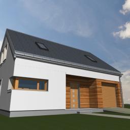 Niewielki energooszczędny dom z garażem 