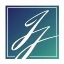 Logo firmy z inicjałami 'JZ' w stylizowanej formie, umieszczone w kwadratowej ramce z gradientem kolorów od ciemnego niebieskiego do turkusowego.