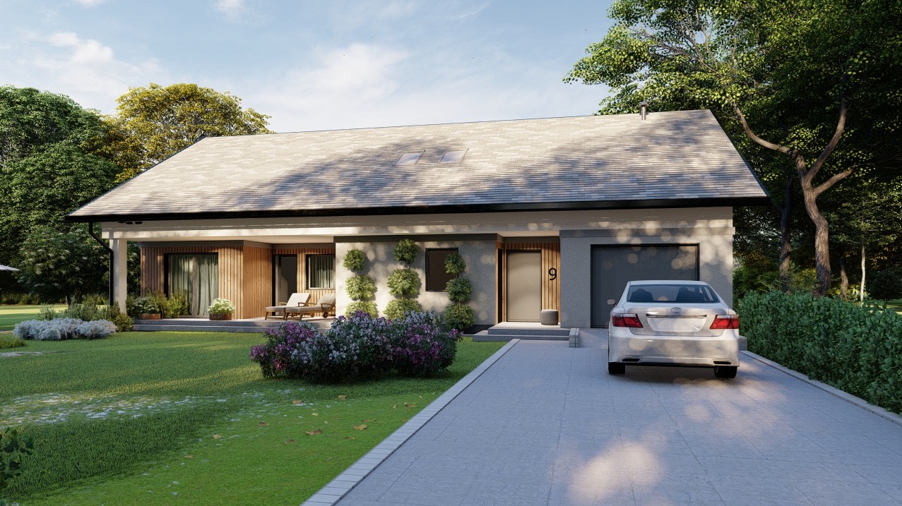 Projekt domu jednorodzinnego.