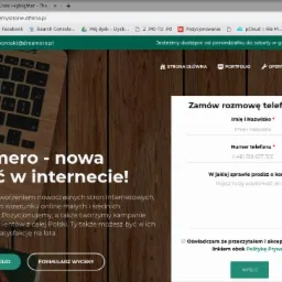 Screen strony głównej naszej strony internetowej