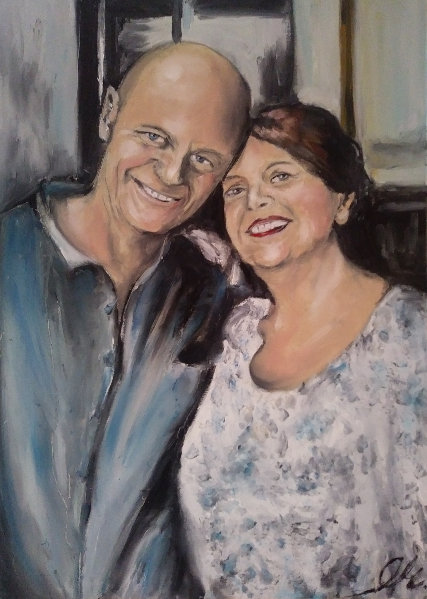 Portret olejny na płótnie 100cm x 70cm