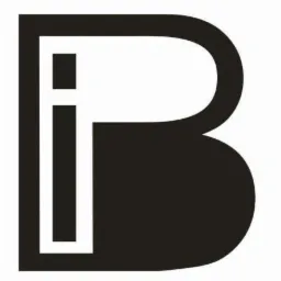 Czarno-białe logo przedstawiające stylizowaną literę 'B' z elementem przypominającym 'i' wewnątrz.
