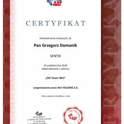 Certyfikat  AAT sswin