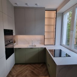 SQR Studio - Kuchnia kaszmir z blatem hpl.