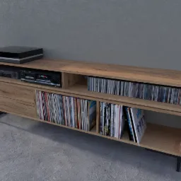 Dębowa szafka audio