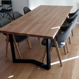 Duży dębowy stół do jadalni 220x100 cm