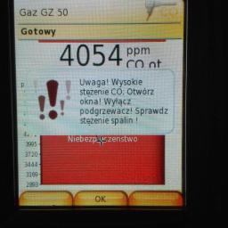 Hydro-Went Jan Wolny - Tak wygląda stężenie CO jak jest nieszczelny komin kotła gazowego.
