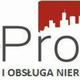 Logo firmy C-Profes. Szara nazwa firmy z czerwonym okręgiem po lewej i czerwonym obrysem miejskiego krajobrazu nad napisem. Pod spodem napis 'Wycena i obsługa nieruchomości'.