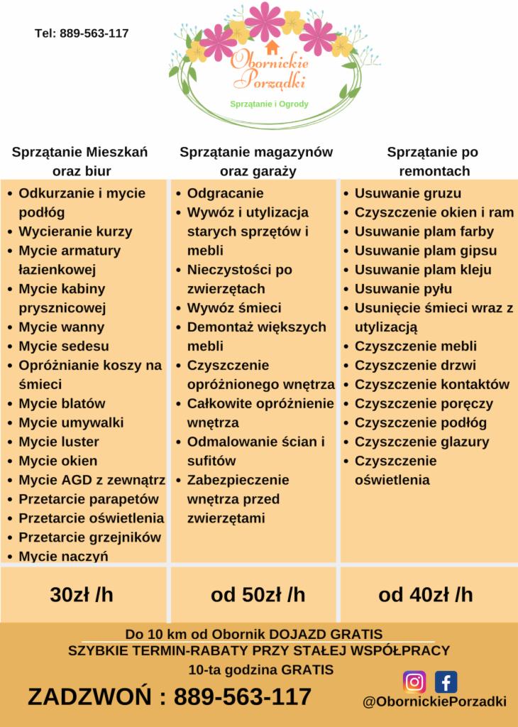 Sprzątanie mieszkań, firm, po remontach, utrzymanie ogrodów, sprzątanie magazynów