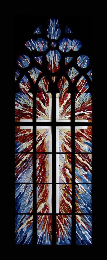 Kurowice - projekt witraża nad chórem