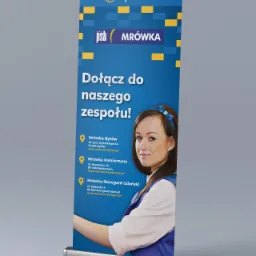 Projekt graficzny Roll up'a dla hurtowni materiałów budowlanych.