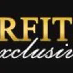 Złote logo 'FORFITER exclusive' na czarnym tle, Częstochowa.