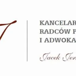 Logo kancelarii radców prawnych i adwokatów z inicjałem 'J' w kolorze bordowym i nazwiskiem Jacek Jerzemowski