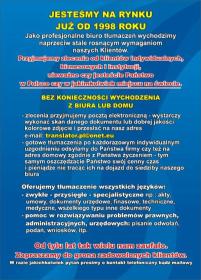 TRANSLATOR Biuro Usług i Tłumaczeń - Biuro Tłumaczeń Ropczyce