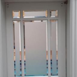 Szkło do drzwi zewnętrznych - szkło satyna 4mm + faza 2cm