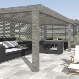 Projekt nowoczesnej altany w ogrodzie w Białymstoku