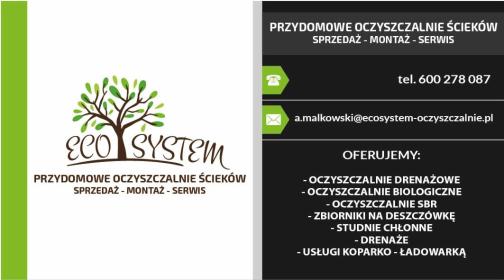 ECOSYSTEM Przydomowe oczyszczalnie ścieków - Elektryk Zambrów