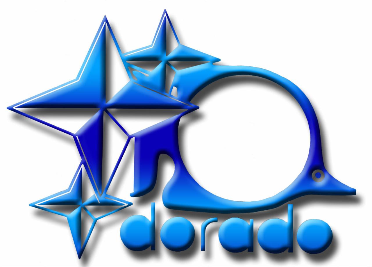 Błękitne logo firmy z motywem gwiazd i dynamiczną, zaokrągloną formą.