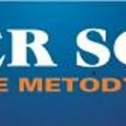 Logo Leader School z hasłem Nowoczesne Metody Nauczania na niebieskim tle.