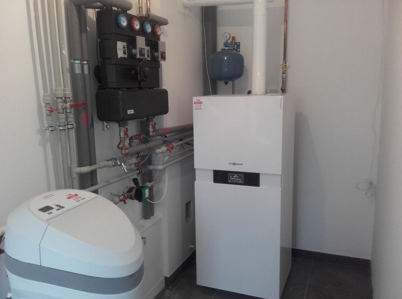 Kotłownia gazowa VIESSMANN wraz ze zmiękczaczem AQUAHOME