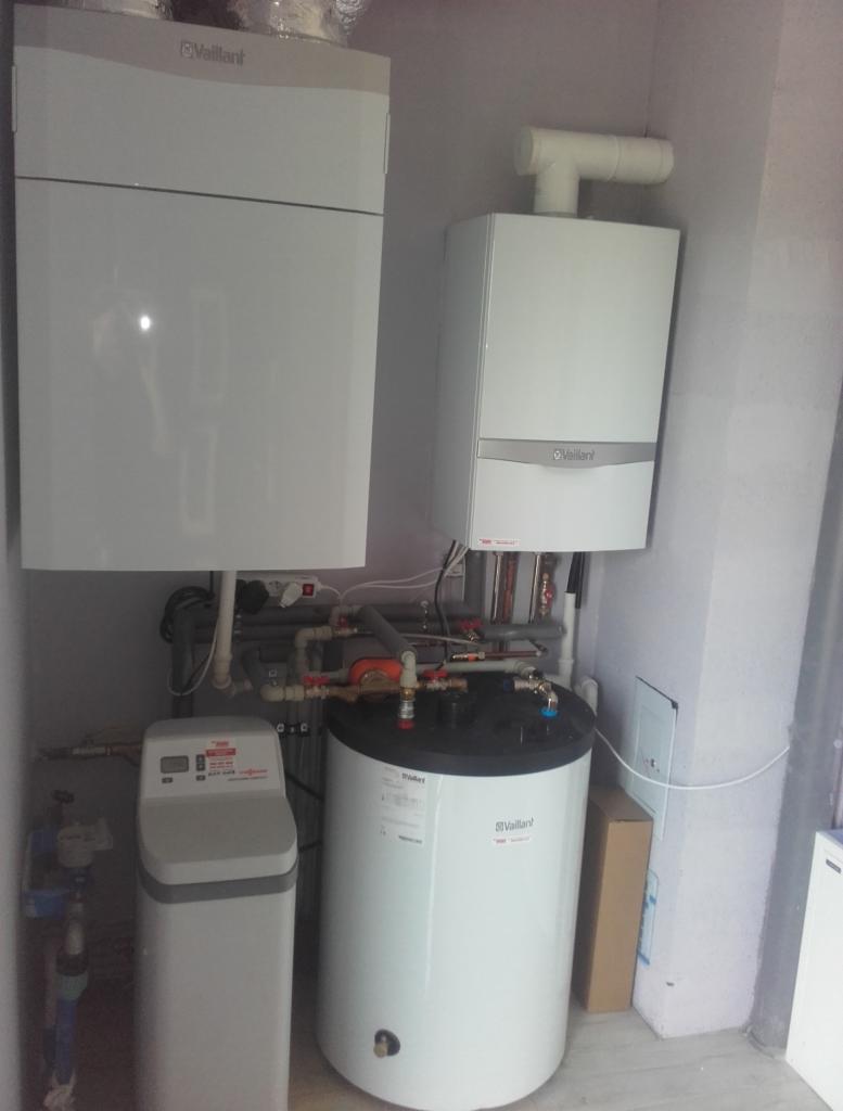 Kotłownia gazowa VAILLANT wraz z rekuperatorem VAILLANT RECO VAIR