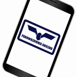 Ekran smartfona wyświetlający logo Parowozowni Gniezno, prawdopodobnie w aplikacji mobilnej.