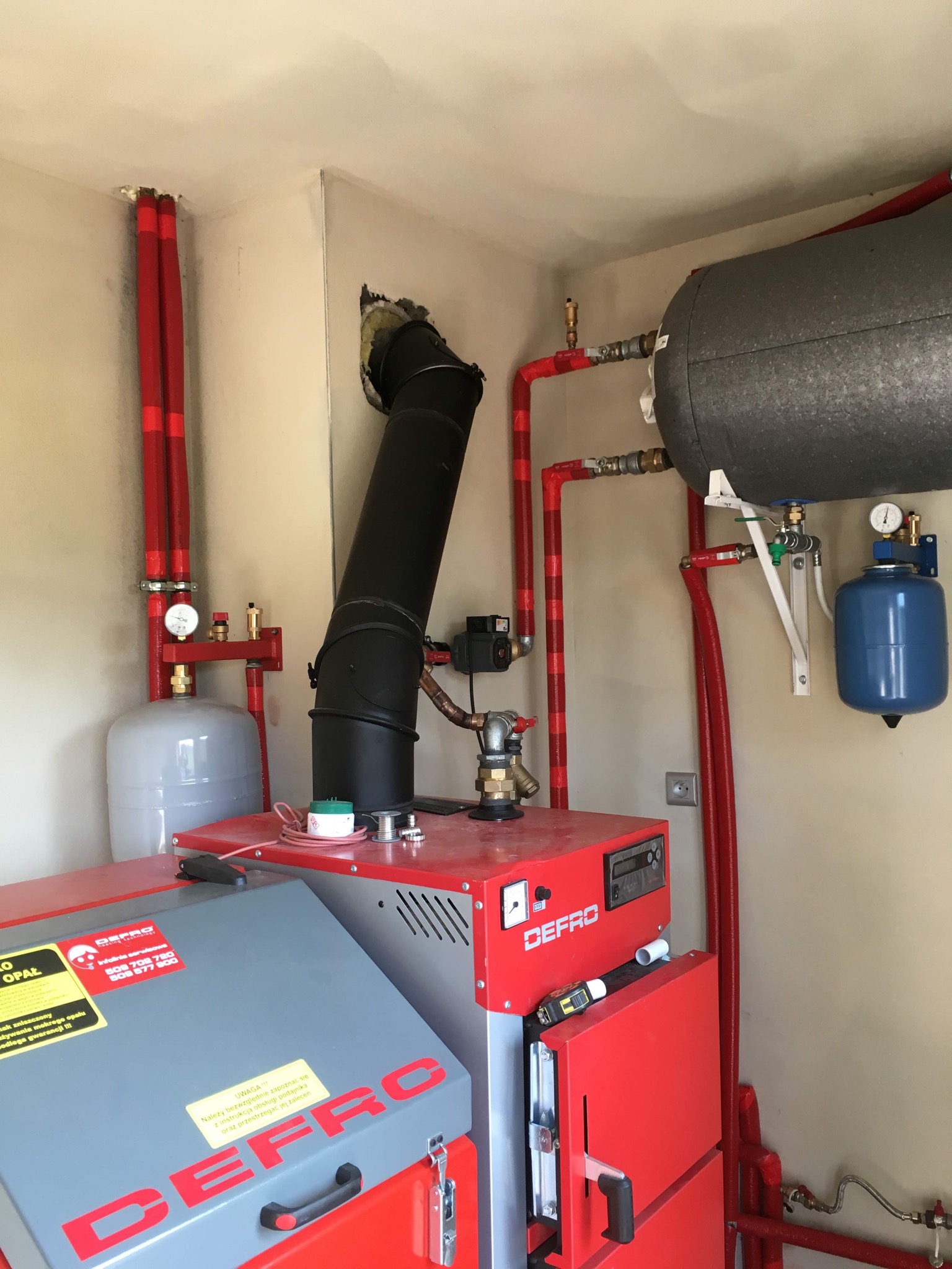 Kotłownia na ekogroszek.