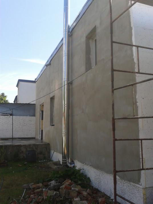 Komin zewnętrzny do kotłowni na pellet