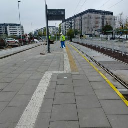 Budowa peronu tramwajowego Poznań Kòrnicka