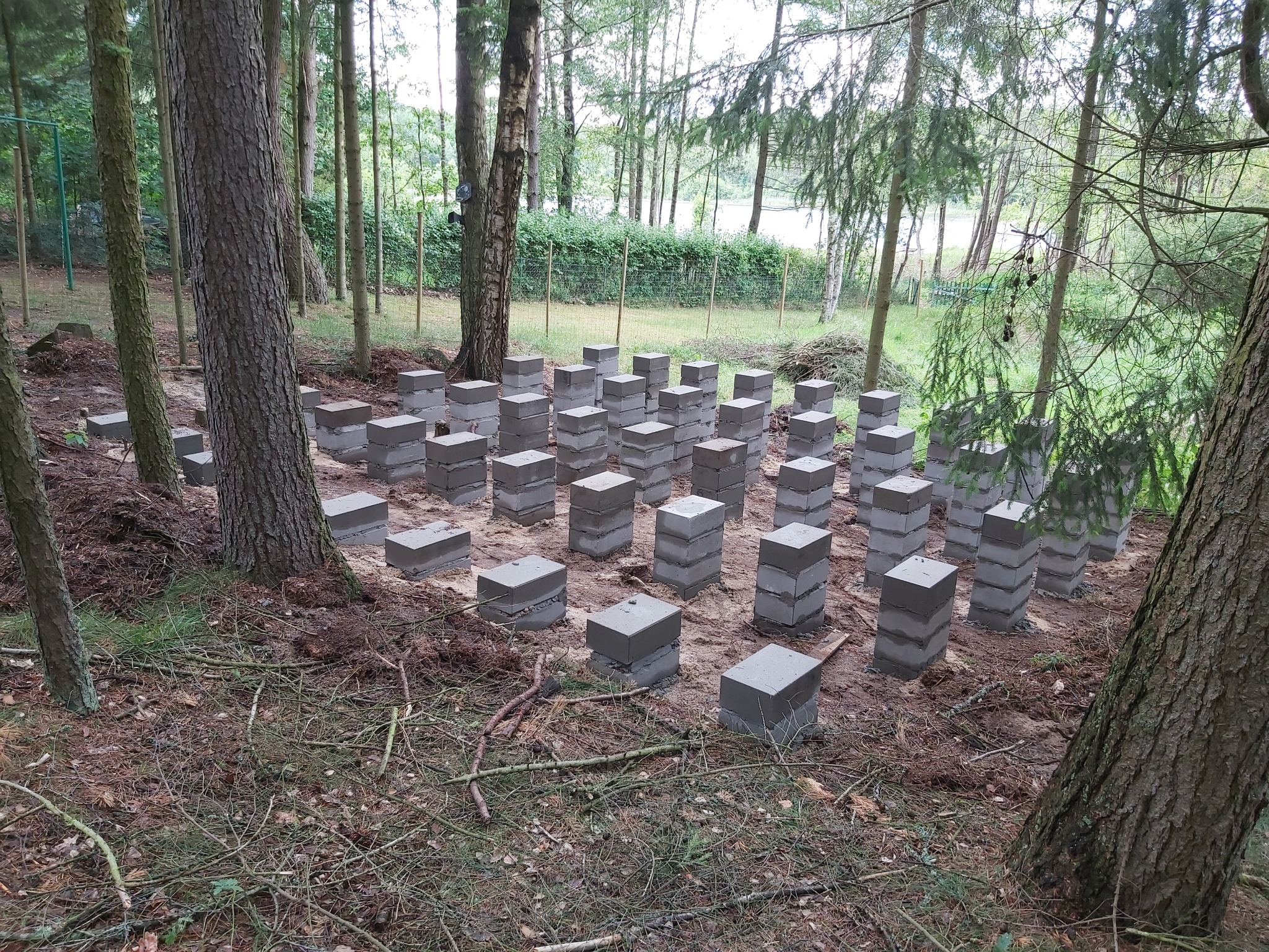 Fundament punktowy pod domek letniskowy