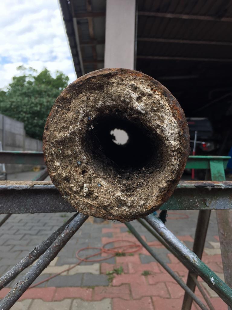 Rura po użyciu sprężyny