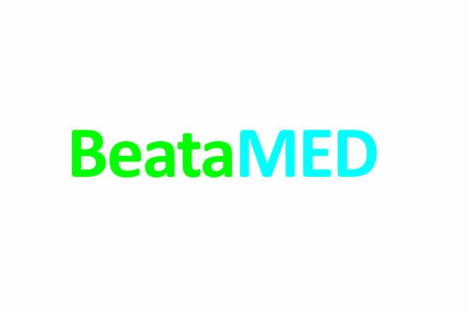 Logo firmy BeataMED z zielonym napisem 'Beata' i turkusowym 'MED' na białym tle.