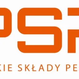 Pomarańczowe logo PSP Polskie Składy Pelletu na białym tle.