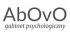Logo firmy AbOvO, gabinet psychologiczny, szare litery na białym tle.