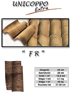 'Włoska Dachówka Ceramiczna Mnich Mniszka - UniCoppo Extra FR'