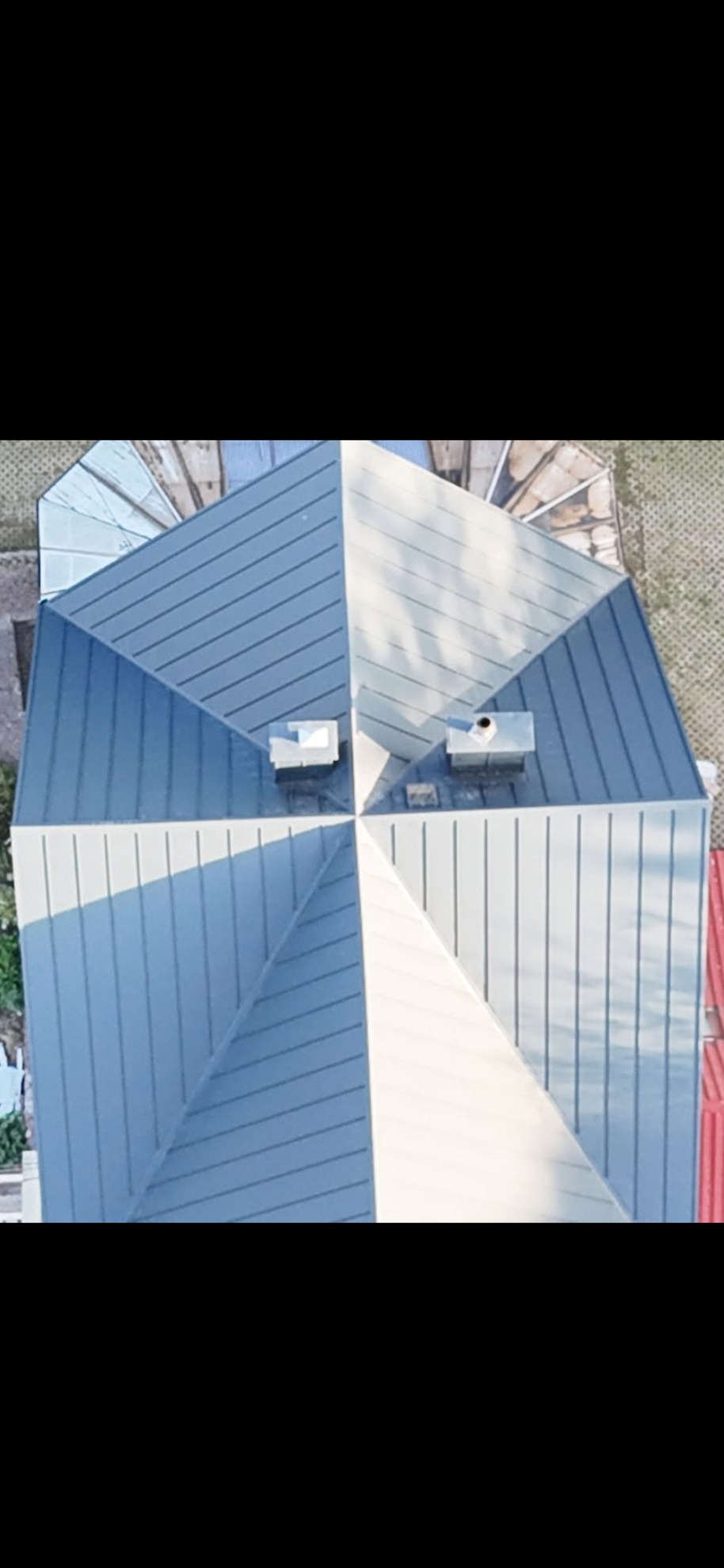 Rzut dachu z lotu ptaka