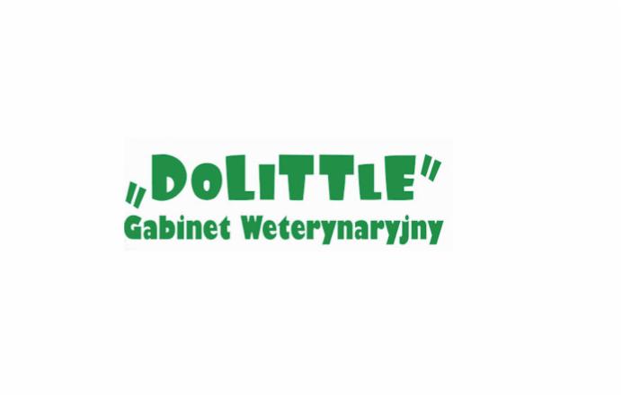 Zielone logo 'DoLittle' Gabinet Weterynaryjny na białym tle.
