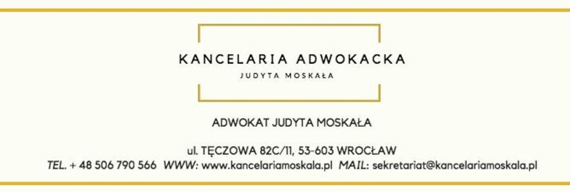 Kancelaria Adwokacka Judyta Moskała - Prawo pracy Wrocław