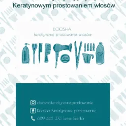 Projekt wiytówki dla firmy zajmującej się Keratynowym prostowaniem włosów