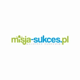Logo firmy 'misja-sukces.pl' z zielono-niebieskim napisem i dopiskiem 'Waldemar Dąbrowski'.