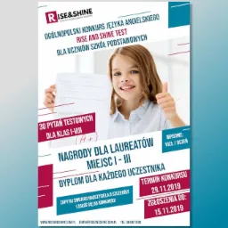 Plakat reklamowy zaprojektowany dla firmy Rise&Shine.