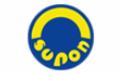 Logo firmy Supon na białym tle, okrąg w kolorze niebieskim z żółtym napisem 'supon' wewnątrz, otoczony żółtą obwódką.